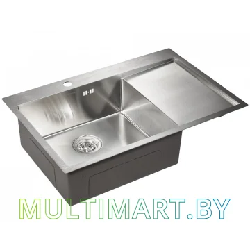 Кухонная мойка Paulmark Atlan PM217851-BSL (нержавеющая сталь) картинка 2
